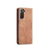 Samsung Galaxy S21+ | Samsung S21+ - CaseMe™ Noble Læder Etui / Pung - Brun - DELUXECOVERS.DK