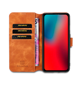 iPhone 11 | iPhone 11 - DG.MING™ Classical Læder Etui / Taske M. Pung - Brun - DELUXECOVERS.DK