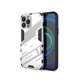iPhone 13 Pro | iPhone 13 Pro - Eagle™ PRZ Stødsikkert Cover M. Kickstand - Hvid - DELUXECOVERS.DK