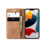 iPhone 13 Mini | iPhone 13 Mini - CaseMe™ Noble Læder Etui / Pung - Brun - DELUXECOVERS.DK