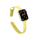 Apple Watch 42-49mm | Apple Watch (42/44/SE/45/46/49mm) - ICON™ Tynd Classic Silikone Rem - Gul - DELUXECOVERS.DK