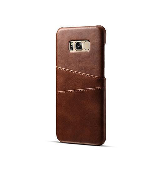 Samsung Galaxy S8+ | Samsung Galaxy S8+ (Plus) - NX Design Læder Bagcover - Brun - DELUXECOVERS.DK