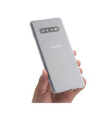 Samsung Galaxy S10 | Samsung Galaxy S10 - Ultratynd Matte Series Cover V.2.0 - Hvid/Klar - DELUXECOVERS.DK