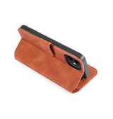 iPhone 11 | iPhone 11 - DG.MING™ Classical Læder Etui / Taske M. Pung - Brun - DELUXECOVERS.DK