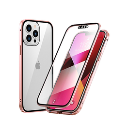 iPhone 13 Pro Max | iPhone 13 Pro Max - MagGuard™ 360 Magnetisk Cover M. Hærdet glas - Rose Gold - DELUXECOVERS.DK