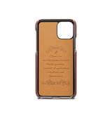 iPhone 11 Pro Max | iPhone 11 Pro Max - NX Design™ Læder Cover M. Kortholder - Brun - DELUXECOVERS.DK