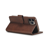 iPhone 13 Pro | iPhone 13 Pro - LC.IMEEKE™ Læder Cover M. Kortholder - Brun - DELUXECOVERS.DK
