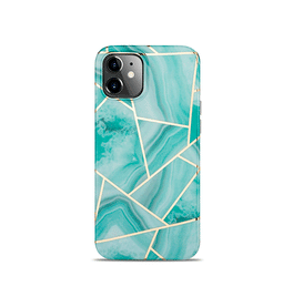 iPhone 12 | iPhone 12 - DELUXE™ Marble  Silikone Cover - Bayside - DELUXECOVERS.DK