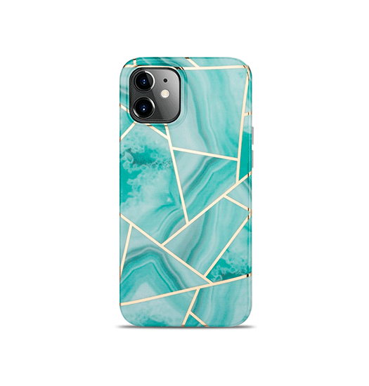 iPhone 12 | iPhone 12 - DELUXE™ Marble  Silikone Cover - Bayside - DELUXECOVERS.DK