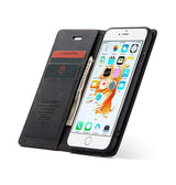 iPhone 6 / 6s | iPhone 6/6s - CaseMe™ Noble plånboksfodral i läder - Svart - DELUXECOVERS.SE