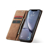 iPhone XS Max | iPhone XS Max - CaseMe™ Noble Læder Etui / Pung - Brun - DELUXECOVERS.DK