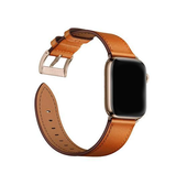 Apple Watch 38-42mm | Apple Watch (38/40/SE/41/42mm) - L'Empiri™ Verona Ægte Læder Rem - Cognac - DELUXECOVERS.DK