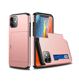 iPhone 12 Mini | iPhone 12 Mini - Deluxe™ Håndværker Cover M. Kortholder - Pink - DELUXECOVERS.DK