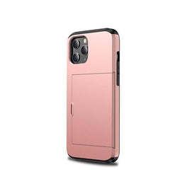 iPhone 12 Pro Max | iPhone 12 Pro Max - Deluxe™ Håndværker Cover M. Kortholder - Pink - DELUXECOVERS.DK