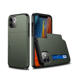 iPhone 13 Mini | iPhone 13 Mini - Deluxe™ Håndværker Cover M. Kortholder - Army - DELUXECOVERS.DK