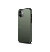 iPhone 12 Mini | iPhone 12 Mini - Deluxe™ Håndværker Cover M. Kortholder - Army - DELUXECOVERS.DK
