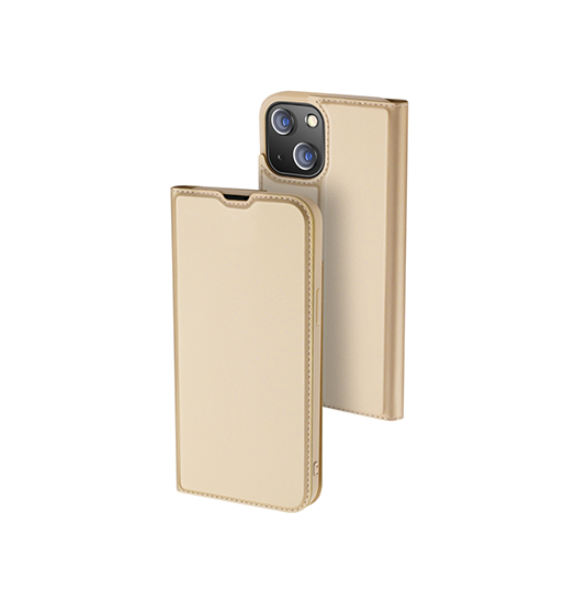 iPhone 14 | iPhone 14 - DUX DUCIS™ Pro Series Flipcover - Guld - DELUXECOVERS.DK