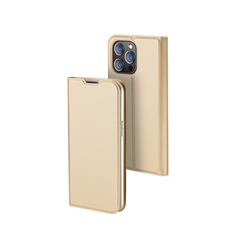 iPhone 14 Pro Max | iPhone 14 Pro Max - Vanquish Pro Series Flipcover Etui - Guld - DELUXECOVERS.DK