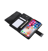 iPhone 12 Pro Max | iPhone 12 Pro Max - MERCURY™ Fold Læder Etui M. Kortholder - Sort - DELUXECOVERS.DK