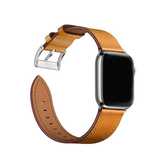 Apple Watch 38-42mm | Apple Watch (38/40/SE/41/42mm) - L'Empiri™ Verona Ægte Læder Rem - Hellbraun - DELUXECOVERS.DK