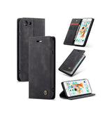 iPhone 6 / 6s | iPhone 6/6s - CaseMe™ Noble plånboksfodral i läder - Svart - DELUXECOVERS.SE