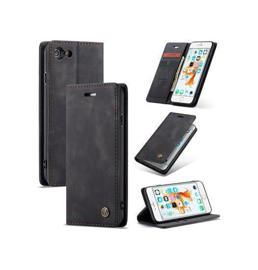 iPhone 6 / 6s | iPhone 6/6s - CaseMe™ Noble plånboksfodral i läder - Svart - DELUXECOVERS.SE