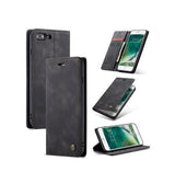 iPhone 7/8 Plus | iPhone 7/8 Plus - CaseMe™ Noble plånboksfodral i läder - Svart - DELUXECOVERS.SE