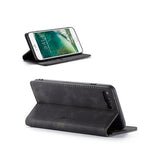 iPhone 7/8 Plus | iPhone 7/8 Plus - CaseMe™ Noble plånboksfodral i läder - Svart - DELUXECOVERS.SE