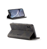 iPhone XR | iPhone XR - CaseMe™ Noble plånboksfodral i läder - Svart - DELUXECOVERS.SE