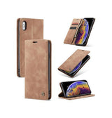iPhone XS Max | iPhone XS Max - CaseMe™ Noble Læder Etui / Pung - Brun - DELUXECOVERS.DK