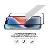 iPhone Beskyttelsesglas | iPhone 14 Plus - MOCOLO™ Full-Fit 3D Skærmbeskyttelse (Hærdet Glas) - DELUXECOVERS.DK