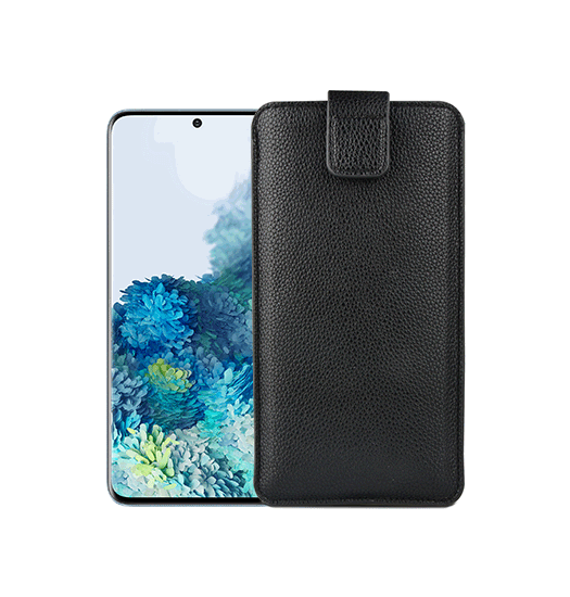 Oneplus løbeudstyr | OnePlus 8 - Verona Læder Sleeve M. Lukning - Black Onyx - DELUXECOVERS.DK