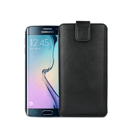 Samsung Galaxy S7 Edge | Samsung Galaxy S7 Edge - Verona Læder Sleeve M. Lukning - Black Onyx - DELUXECOVERS.DK