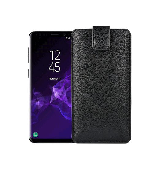 Samsung Galaxy S8+ | Samsung Galaxy S8+ (Plus) - Verona Læder Sleeve M. Lukning - Black Onyx - DELUXECOVERS.DK