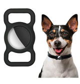 AirTag | Apple AirTag 1/2 hållare för husdjurshalsband (hund/katt) – Silikon – Svart - DELUXECOVERS.SE