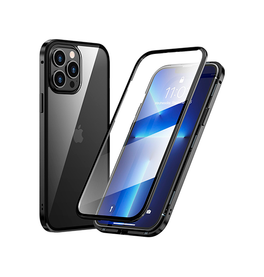 iPhone 14 Pro | iPhone 14 Pro - MagGuard™ 360 Magnetisk Cover M. Hærdet glas - Sort - DELUXECOVERS.DK