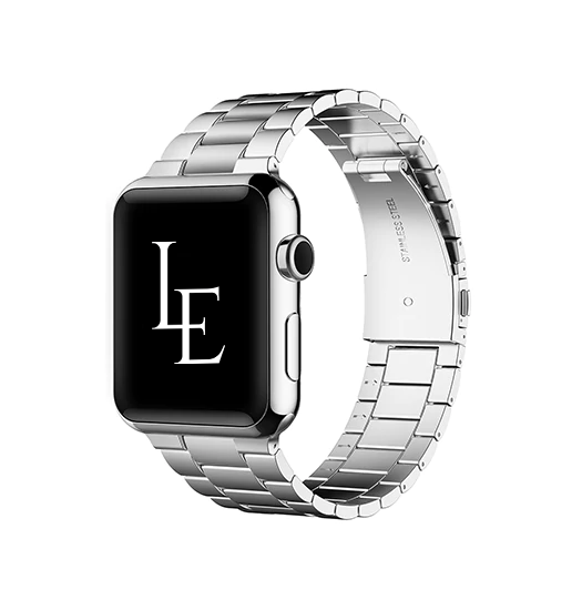 Apple Watch 38-42mm | Apple Watch (38/40/SE/41/42mm) - L'Empiri™ Premium 316L Stål Rem - Sølv - DELUXECOVERS.DK