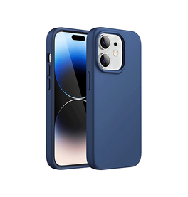 iPhone 12 | iPhone 12 - Deluxe™ Soft Touch Silikone Cover - Navy - DELUXECOVERS.DK