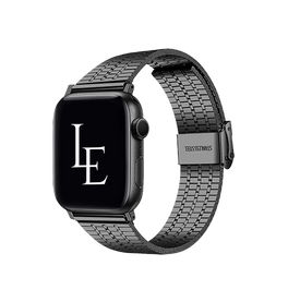 Apple Watch 42-49mm | Apple Watch (42/44/SE/45/46/49mm) - L'Empiri™ Marbella Rustfrit Stål Rem - Sort - DELUXECOVERS.DK
