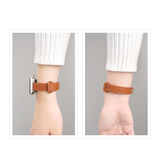 Apple Watch 42-49mm | Apple Watch (42/44/SE/45/46/49mm) - ADENA™ Classic Læder Urrem - Brun - DELUXECOVERS.DK
