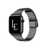 Apple Watch 38-42mm | Apple Watch (38/40/SE/41/42mm) - L'Empiri™ Marbella Rustfrit Stål Rem - Sort - DELUXECOVERS.DK