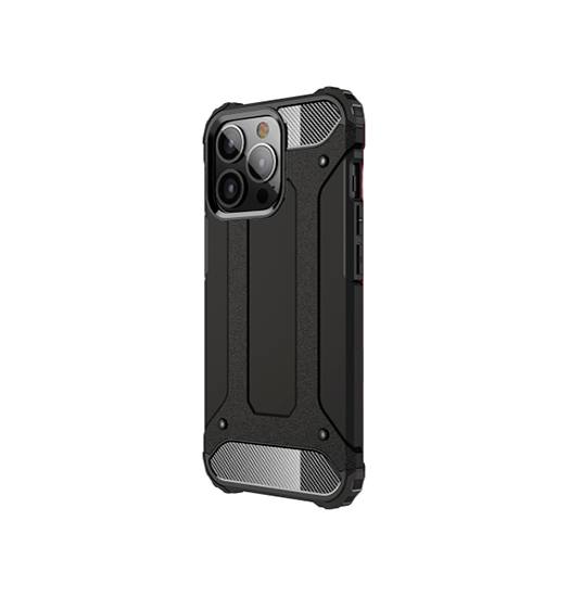 iPhone 13 Pro Max | iPhone 13 Pro Max - ARMOR-HV™ Stødsikkert Håndværker Cover - Sort - DELUXECOVERS.DK
