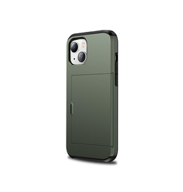 iPhone 13 Mini | iPhone 13 Mini - Deluxe™ Håndværker Cover M. Kortholder - Army - DELUXECOVERS.DK