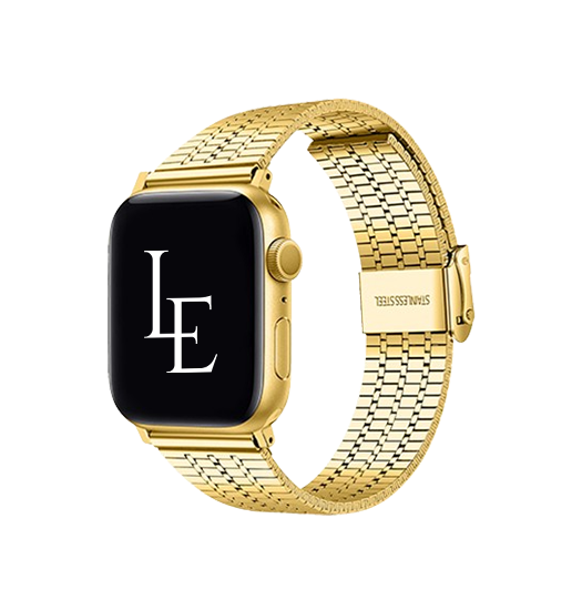 Apple Watch 42-49mm | Apple Watch (42/44/SE/45/46/49mm) - L'Empiri™ Marbella Rustfrit Stål Rem - Guld - DELUXECOVERS.DK