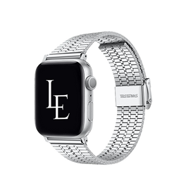 Apple Watch 42-49mm | Apple Watch (42/44/SE/45/46/49mm) - L'Empiri™ Marbella Rustfrit Stål Rem - Sølv - DELUXECOVERS.DK