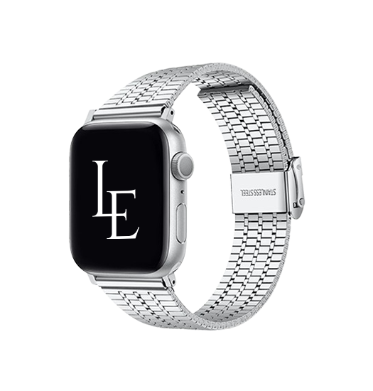 Apple Watch 42-49mm | Apple Watch (42/44/SE/45/46/49mm) - L'Empiri™ Marbella Rustfrit Stål Rem - Sølv - DELUXECOVERS.DK