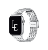 Apple Watch 38-42mm | Apple Watch (38/40/SE/41/42mm) - L'Empiri™ Marbella Rustfrit Stål Rem - Sølv - DELUXECOVERS.DK