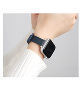 Apple Watch 42-49mm | Apple Watch (42/44/SE/45/46/49mm) - ADENA™ Classic Læder Urrem - Blå - DELUXECOVERS.DK