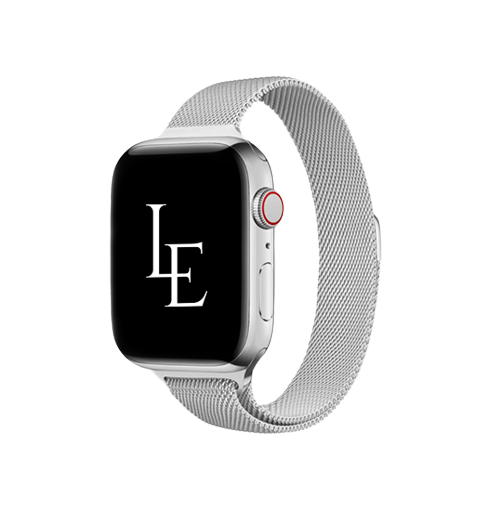 Apple Watch 38-42mm | Apple Watch (38/40/SE/41/42mm) - L'Empiri™ Milanese Thin Loop - Sølv - DELUXECOVERS.DK