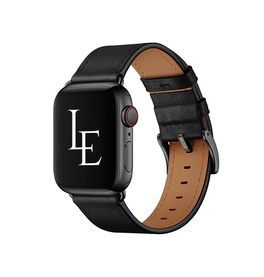 Apple Watch 38-42mm | Apple Watch (38/40/SE/41/42mm) - L'Empiri™ Verona Ægte Læder Rem - Mat Sort - DELUXECOVERS.DK